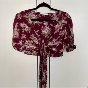 Flynn Skye That's a Wrap Floral Top in Medium